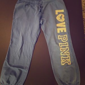 Blue Victoria secret crop sweats